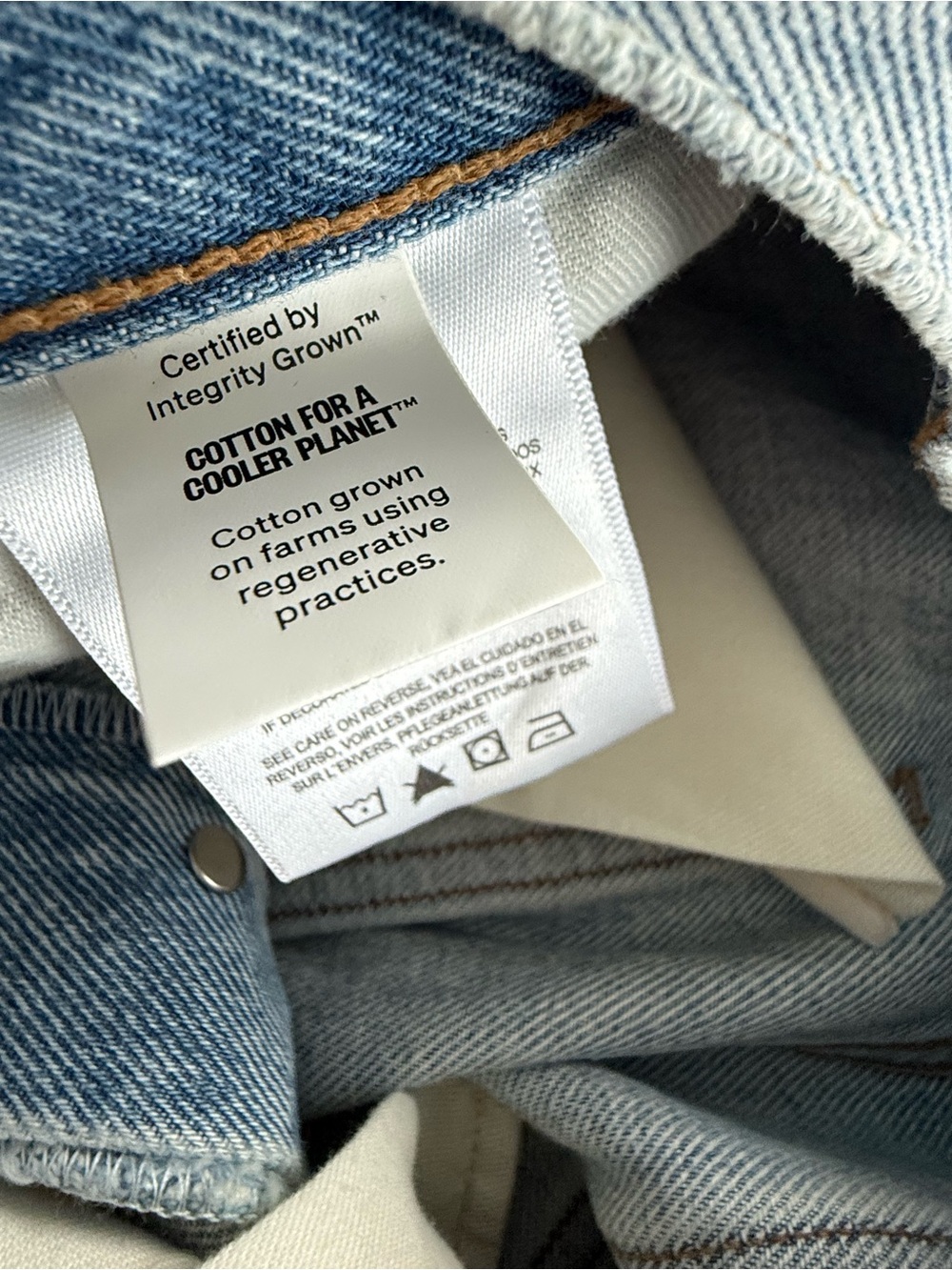 AGOLDE Wide Leg Light Wash Button Fly Jeans NEW Sample Size 27 - Picture 6 of 8